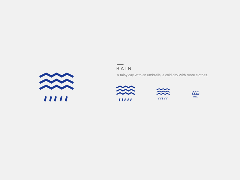 SimpleWeather - Rain animation app design flat icon ui ux