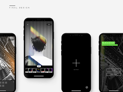 Colorful black - Screenshots app design flat ui ux