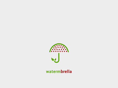 WATER+ WATRMELON + UMBRELLA  - LOGO DESIGN