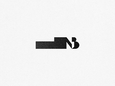 Negative Space N+B Monogram (Rebound) 2d branding logo minimalism negative space typography vectors