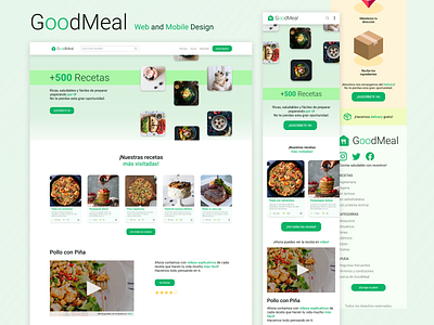 GoodMeal - UI Design cocina cocina saludable comida design diseño web figma ui ui design user interface web design