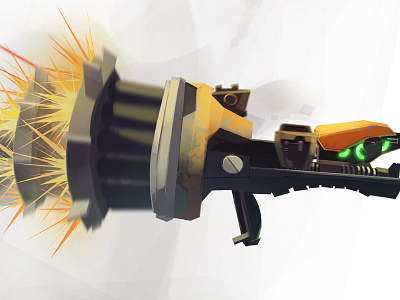 R.Y.N.O V! animation digital game gif gun orange