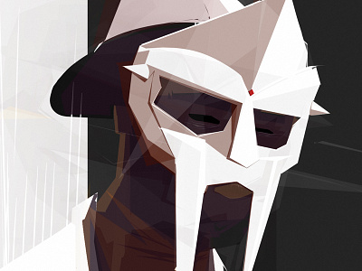 DOOM black digital doom illustration mask portrait white