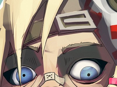 Tiny Tina borderlands digital eyes illustration