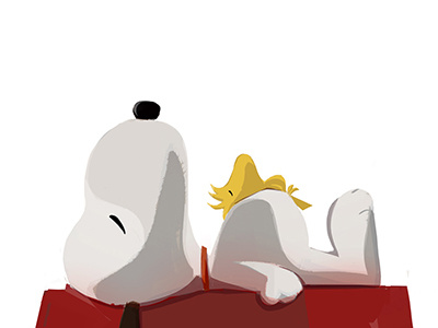 Snoopy and Woodstock illustration peanuts snoopy
