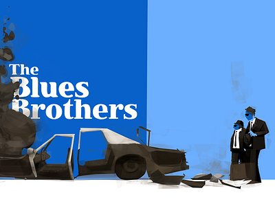 The Blues Brothers blue blues brothers digital illustration the