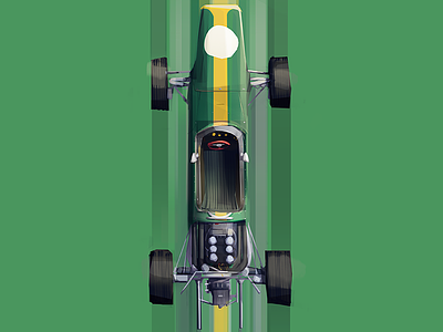 Lotus 49 car digital green illustration lotus