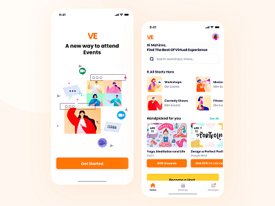Virtual Event App app ui clean ui design dribbble education app event app design events app fitness app graphics interface ios meeting app meetup music app online course online education ui ux virtual event workfromhome