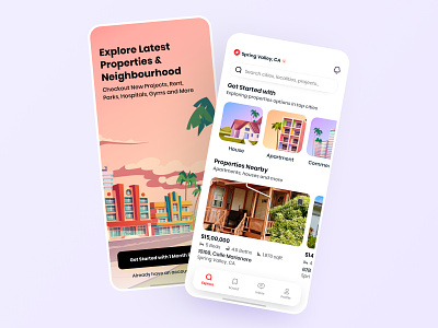 🏠 Property Buy Sell App airbnb apartment apartment sale booking app buy sell design dribbble housing illustration interface ios iphone property app property management real estate rent trend 2021 ui user experience ux