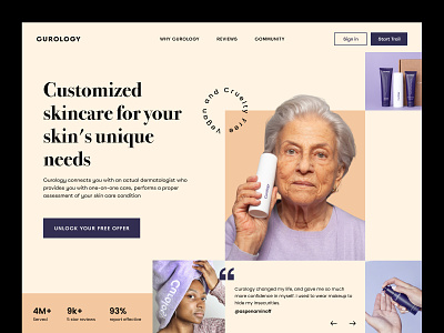 Curology Product Landing Page
