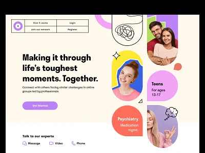Online Therapy Web Design betterhelp consultation counseling counselors doctor health care website healthcare healthtech landing page mental health pride counseling regain selfcare talkspace therapist therapists therapy ui ux web design