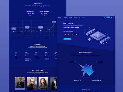 Landing Page for Cryptocurrency blockchain crypto cryptocurrency currency dashboard ico token landing page payment real estate ui ux wallet