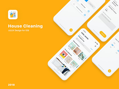 House Cleaning iOS App - Micro Interaction android app clean design house cleaning interaction ios app micro interaction mobile app tradie ui design ui ux