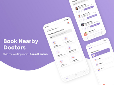 Book Doctor Appointments l UI/UX adobe xd appointments booking daily ui doctor app doctor icon doctor illustrations health app health care hospital icons illustration ios medical app practo time picker ui ux vector zocdoc