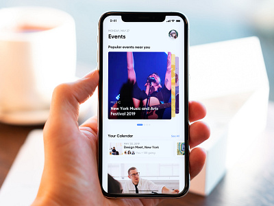 Events concept UI app calendar clean design event event app events interaction interface ios iphone light meetup minimal mobile ui user experience ux