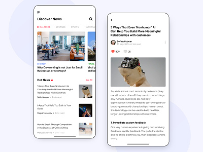 News App UI Concept app article business design design app discover interface interfaces ios iphone minimal news newsapp reading app sketch startup typography ui user experience ux