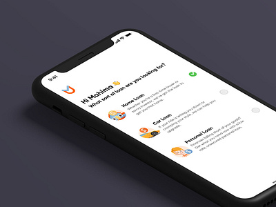 Finance Loan UI Concept app bank banking clean credit card design finance financing fintech illustration interface ios iphone loan minimal mobile on demand ui user experience ux