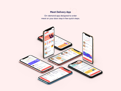 Meat Delivery App UI/UX amazonfresh delivery design food freshdirect grocery illustration instacart interaction interface ios iphone mobile on demand postmates shipt ui user experience ux