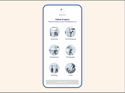 Select Category Concept app clean design illustration inspiration interaction interface ios iphone micro interaction minimal mobile progress bar selection ui user experience ux vector