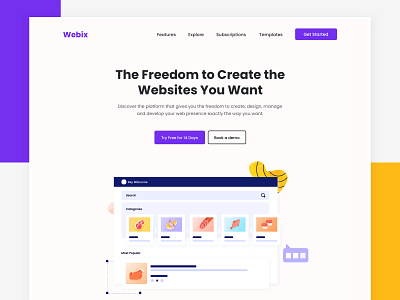 Website Hero Banner clean concept design hero banner hero section interface landingpage ui user experience ux vector website website concept website design