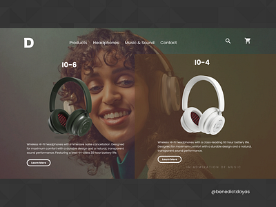 DELI's HEADPHONE page (A Redesign) design music nigeriadesigner ui ux