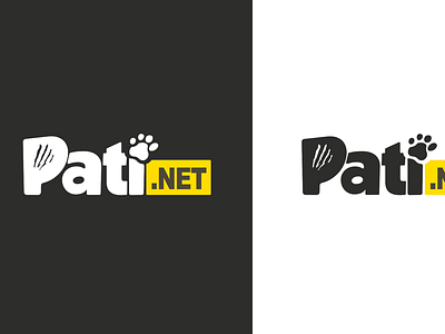 Pati.net (paw) LOGO flat logo logotype paw pets vip
