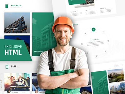 Strucflex - Responsive HTML5 Template architechture design flat html mobile responsive themeforest ui