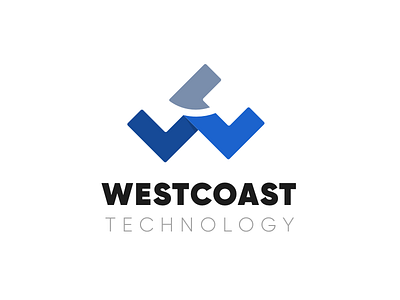Westcoast Technology Logo design england flat logo london modern ui uk vector