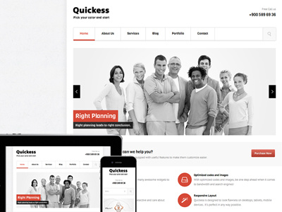 Quickess Corporate HTML Template blog business corporate html portfolio template themeforest
