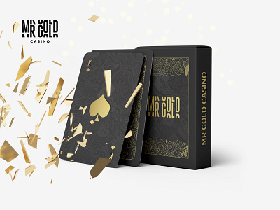 Mr Gold Cards brand identity branding card design cards casino deck of cards design gold illustration playing cards spades