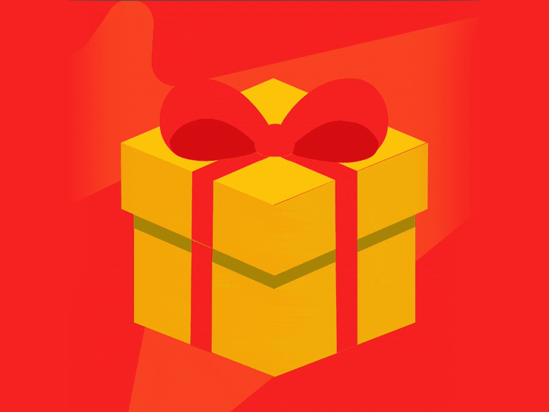 Gift Reveal Animation animation branding casino design gaming gift gift reveal illustration loot box reward vector