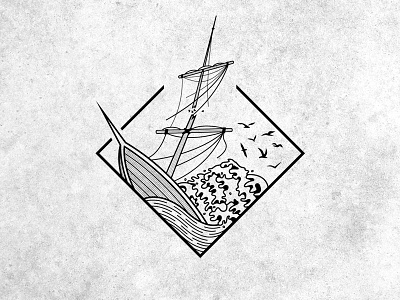 Fall to the Abyss illustration sea ship