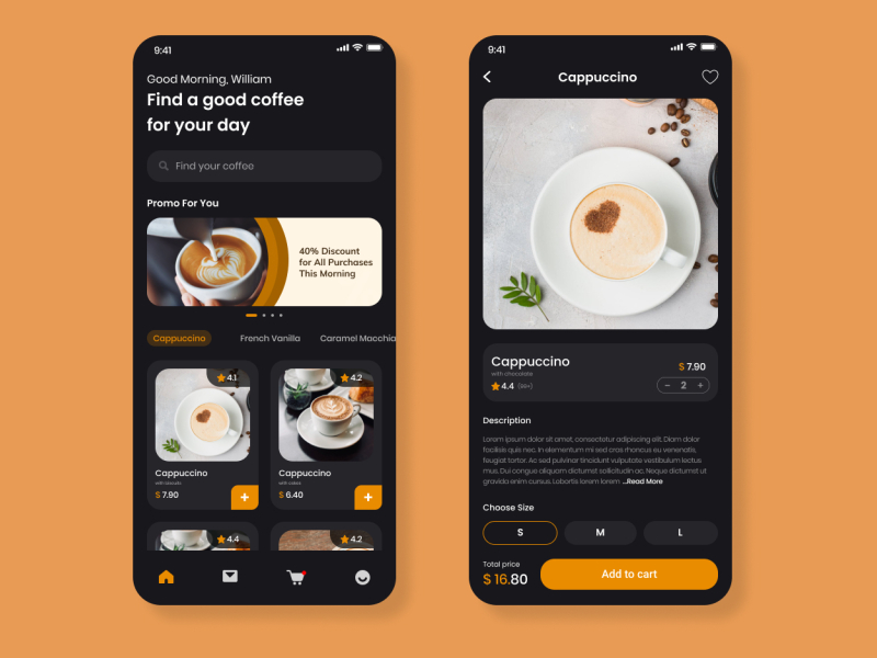 Coffee Shop App Design by Shan Naseer on Dribbble