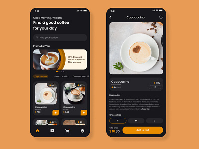 Coffee Shop App Design app app design apps design branding coffee app coffee app design coffee shop coffee shop app design design new ui design ui ui design