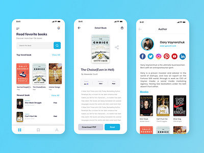Book App Main Screens Design