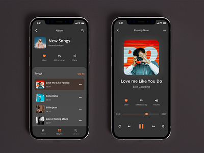 Music Player App app design apps design music app music player music player app new added app design new app designs new music app player app team elite ui ui design