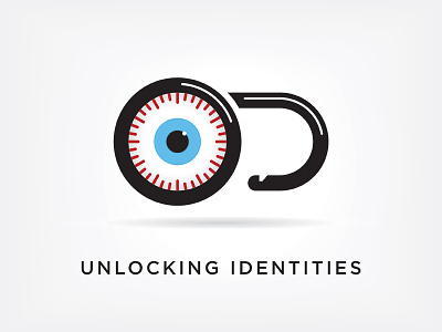 Unlocking Identities branding design eye identity lock logo