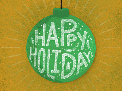 Happy Holidays! hand lettering holidays lettering texture