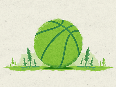 Basketball in the woods ball basketball oregon sports texture trees woods