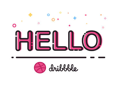 Hello Dribbble dribbble first hello shot