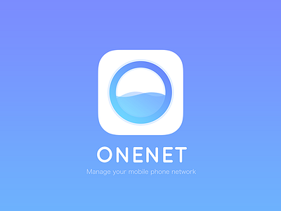 Onenet app blue icon logo net wifi