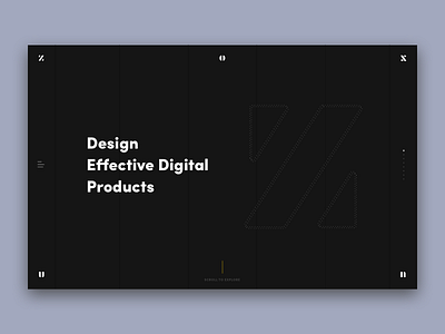 zuonx black color grid homepage layout site ui web website