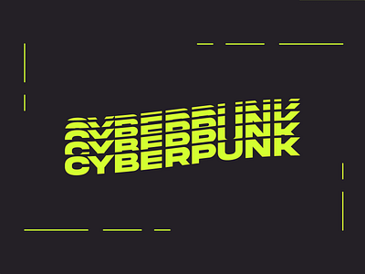 Cyberpunk design graphic design illustration typography vector