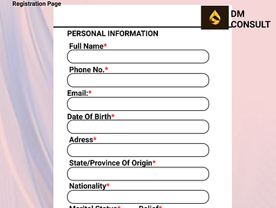 Registration form design ui ux