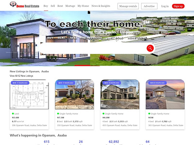 Real Estate web site