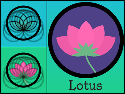 Lotus Flower Logo design icon illustration logo