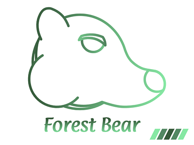 Forest Bear Design circle logo design icon illustration logo