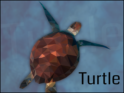 Turtle graphic design ocean polygon turtle vector