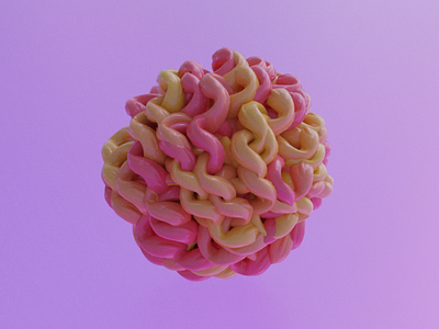 Colorful Ramen Ball 3d 3d design 3d model abstract 3d abstract art abstract blender blender learning blender ramen simple model in blender