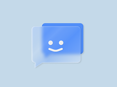 Message Icon glass morphism glass morphism icon icon icon design illustration message message icon message smiley face smiley face smileyface